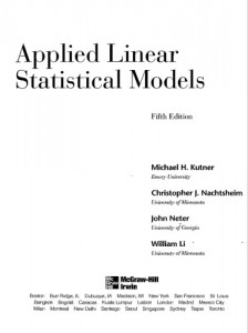 کتاب مدل های آماری خطی کاربردی کوتنر
