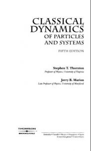 کتاب دینامیک کلاسیک ذرات و سیستم ها ماریون