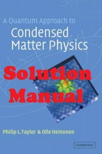 حل المسائل کتاب نگرش کوانتومی فیزیک ماده چگال Taylor و Heinonen