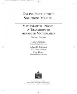 حل المسائل کتاب اثبات های ریاضیاتی چارترند