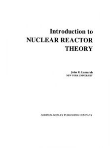 کتاب نظریه راکتور هسته ای جان لامارش