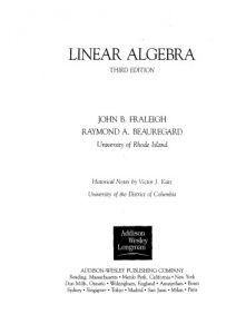 Linear Algebra – John Fraleigh, Raymond Beauregard | دانلود کتاب و حل ...