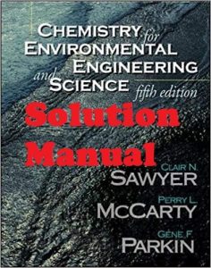 حل المسائل شیمی مهندسی محیط زیست Sawyer و McCarty