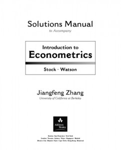 حل المسائل اقتصادسنجی استاک و واتسون